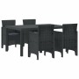 Conjunto de Comedor de Jardín 5 pcs Antracita Ratan Polt