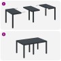 Conjunto de Comedor de Jardín 5 pcs Antracita Ratan Polt