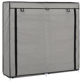 Mueble zapatero con funda de tela gris 115x28x110 cm Mueble zapatero con funda de tela gris 115x28x110 cm