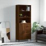 Tall oak brown plywood sideboard 69.5x34x180 cm by vidaXL, Sideboards - Ref: Foro24-3189452, Price: 164,85 €, Discount: %
