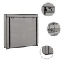 Mueble zapatero con funda de tela gris 115x28x110 cm