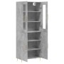 Aparador alto madera contrachapada gris hormigón 69,5x34x180 cm de vidaXL, Aparadores - Ref: Foro24-3198205, Precio: 147,22 €...