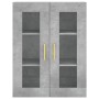 Aparador alto madera contrachapada gris hormigón 69,5x34x180 cm de vidaXL, Aparadores - Ref: Foro24-3198205, Precio: 147,22 €...