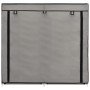Mueble zapatero con funda de tela gris 115x28x110 cm