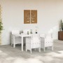 Conjunto de Comedor de Jardín 5 pcs Ratan Polt