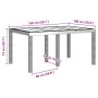 Conjunto de Comedor de Jardín 5 pcs Blanco Ratan Polt