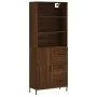 Aparador alto madera contrachapada marrón roble 69,5x34x180 cm by vidaXL, Sideboards - Ref: Foro24-3189460, Price: 164,16 €, ...