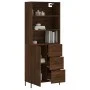Aparador alto madera contrachapada marrón roble 69,5x34x180 cm by vidaXL, Sideboards - Ref: Foro24-3189460, Price: 164,16 €, ...