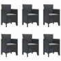 Conjunto de Comedor de Jardín 7 pcs Antracita Ratan Polt