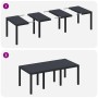 Conjunto de Comedor de Jardín 7 pcs Antracita Ratan Polt