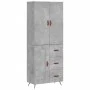 Aparador alto madera contrachapada gris hormigón 69,5x34x180 cm von vidaXL, Sideboards - Ref: Foro24-3195991, Preis: 166,94 €...