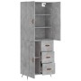 Aparador alto madera contrachapada gris hormigón 69,5x34x180 cm von vidaXL, Sideboards - Ref: Foro24-3195991, Preis: 169,13 €...