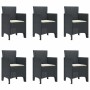Conjunto de Comedor de Jardín 7 pcs Antracita Ratan Polt