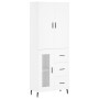 Aparador alto madera contrachapada blanco 69,5x34x180 cm de vidaXL, Aparadores - Ref: Foro24-3195971, Precio: 183,25 €, Descu...