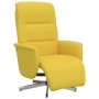 Sillón reclinable con reposapiés tela amarillo claro
