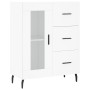 Hohes weißes Sperrholz-Sideboard 69,5 x 34 x 180 cm von vidaXL, Sideboards - Ref: Foro24-3195971, Preis: 172,29 €, Rabatt: %