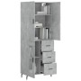 Hohes Sideboard Sperrholz grauer Beton 69,5x34x180 cm von vidaXL, Sideboards - Ref: Foro24-3195975, Preis: 160,66 €, Rabatt: %