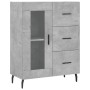 Hohes Sideboard Sperrholz grauer Beton 69,5x34x180 cm von vidaXL, Sideboards - Ref: Foro24-3195975, Preis: 160,66 €, Rabatt: %