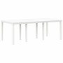 Conjunto de Comedor de Jardín 7 pcs Blanco Ratan Polt