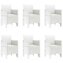 Conjunto de Comedor de Jardín 7 pcs Ratan Polt