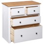 White Panama style pine solid wood sideboard 80x40x83 cm by vidaXL, Sideboards - Ref: Foro24-282657, Price: 165,04 €, Discoun...