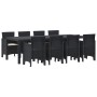 Conjunto de Comedor de Jardín 9 pcs Antracita Ratan Polt