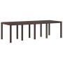 Conjunto de Comedor de Jardín 9 pcs Marrón Ratan Polt