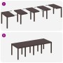 Conjunto de Comedor de Jardín 9 pcs Marrón Ratan Polt