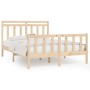 Solid pine wood bed frame 160x200 cm by vidaXL, Beds and slatted bases - Ref: Foro24-3107038, Price: 132,30 €, Discount: %