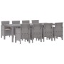 Conjunto de Comedor de Jardín 9 pcs Ratan Polt