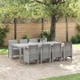Conjunto de Comedor de Jardín 9 pcs Ratan Polt