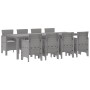 Conjunto de Comedor de Jardín 9 pcs Ratan Polt