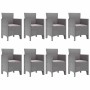 Conjunto de Comedor de Jardín 9 pcs Ratan Polt