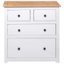 Weißes Sideboard aus massivem Kiefernholz im Panama-Stil, 80 x 40 x 83 cm von vidaXL, Sideboards - Ref: Foro24-282657, Preis:...