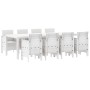 Conjunto de Comedor de Jardín 9 pcs Gris Claro Ratan Polt