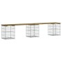Gabion design garden bench impregnated pine wood 203x31x42cm by vidaXL, garden benches - Ref: Foro24-834334, Price: 83,18 €, ...