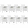 Conjunto de Comedor de Jardín 9 pcs Gris Claro Ratan Polt