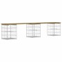 Gartenbank im Gabionen-Design aus imprägniertem Kiefernholz, 203 x 31 x 42 cm von vidaXL, Gartenbänke - Ref: Foro24-834334, P...