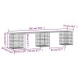 Gabion design garden bench impregnated pine wood 203x31x42cm by vidaXL, garden benches - Ref: Foro24-834334, Price: 83,18 €, ...