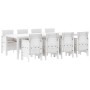 Conjunto de Comedor de Jardín 9 pcs Gris Claro Ratan Polt