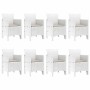 Conjunto de Comedor de Jardín 9 pcs Gris Claro Ratan Polt