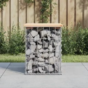 Gabionen-Design-Gartenbank aus massivem Kiefernholz, 33 x 31 x 42 cm von vidaXL, Gartenbänke - Ref: Foro24-834326, Preis: 27,...