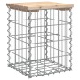 Banco de jardín diseño gaviones madera maciza pino 33x31x42 cm de vidaXL, Bancos de jardín - Ref: Foro24-834326, Precio: 28,0...