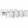 Conjunto de Comedor de Jardín 9 pcs Gris Claro Ratan Polt