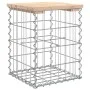 Gabionen-Design-Gartenbank aus massivem Kiefernholz, 33 x 31 x 42 cm von vidaXL, Gartenbänke - Ref: Foro24-834326, Preis: 27,...