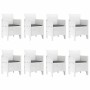 Conjunto de Comedor de Jardín 9 pcs Gris Claro Ratan Polt