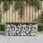 Bank garden design with gabions impregnated pine wood 103x44x42cm by vidaXL, garden benches - Ref: Foro24-834361, Price: 89,3...