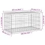 Bank garden design with gabions impregnated pine wood 103x44x42cm by vidaXL, garden benches - Ref: Foro24-834361, Price: 87,9...