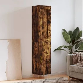 Sideboard aus geräuchertem Eichensperrholz, 34,5 x 34 x 180 cm von vidaXL, Sideboards - Ref: Foro24-3200126, Preis: 90,87 €, ...