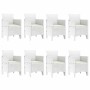 Conjunto de Comedor de Jardín 9 pcs Gris Claro Ratan Polt